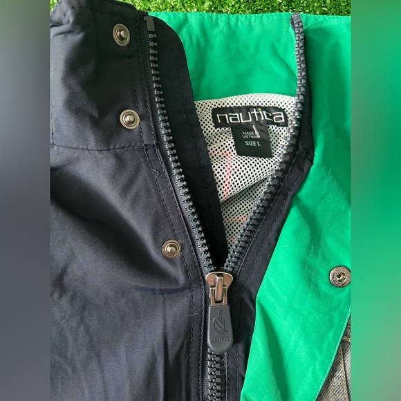 Nautica Reissue Colorblock J-Class US2 Denim-Mix Packable Hooded Jacket Mens L - Picture 11 of 13